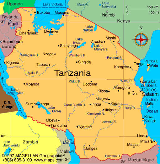 Dar es Salaam map